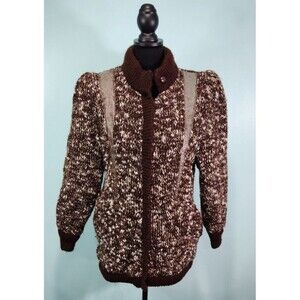 Vintage G-4000 80s 90s Wool Blend Multicolor Sz M Quilted Lining